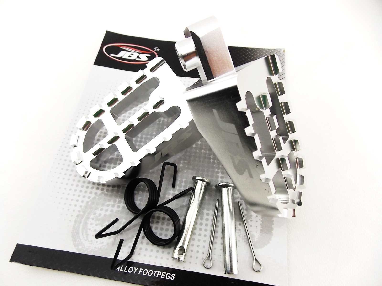 Yamaha TT350 86-96 – JBS Silver Foot Peg Set – Left & Right Pair