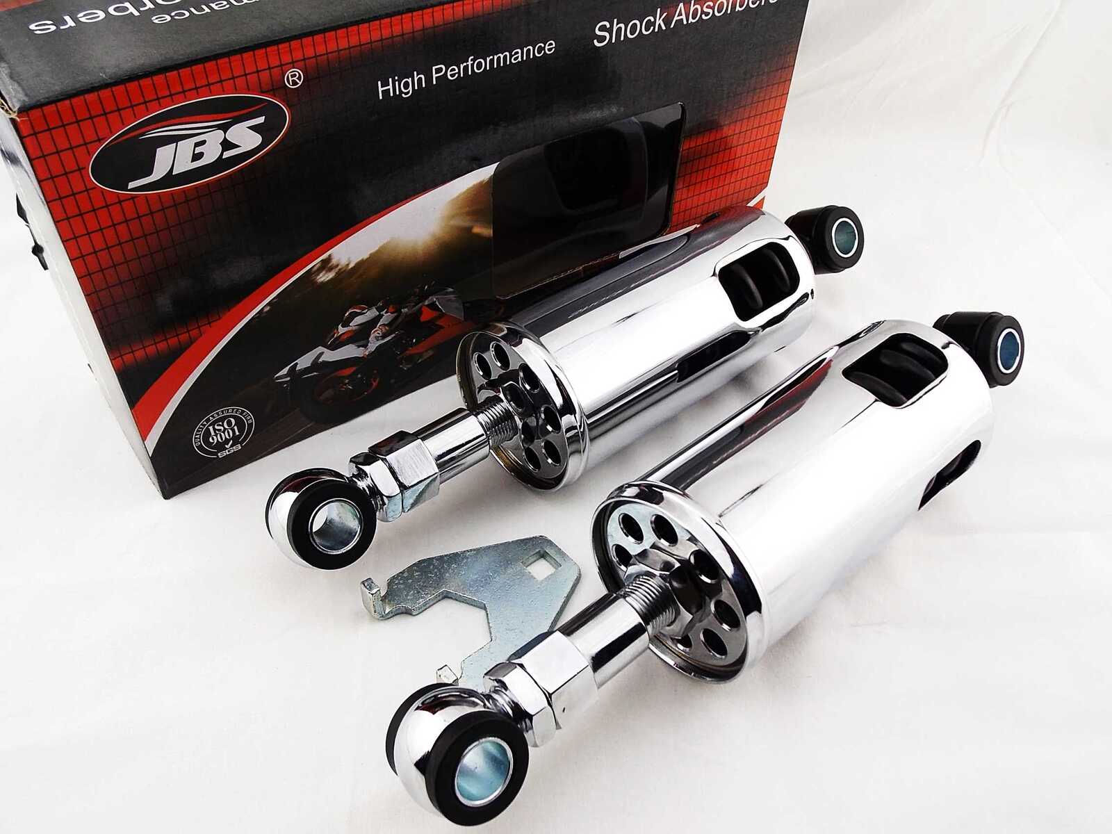 HARLEY DAVIDSON FXSTC SOFTAIL CUSTOM 8999 JBS CHROME REAR SHOCK ABSORBERS