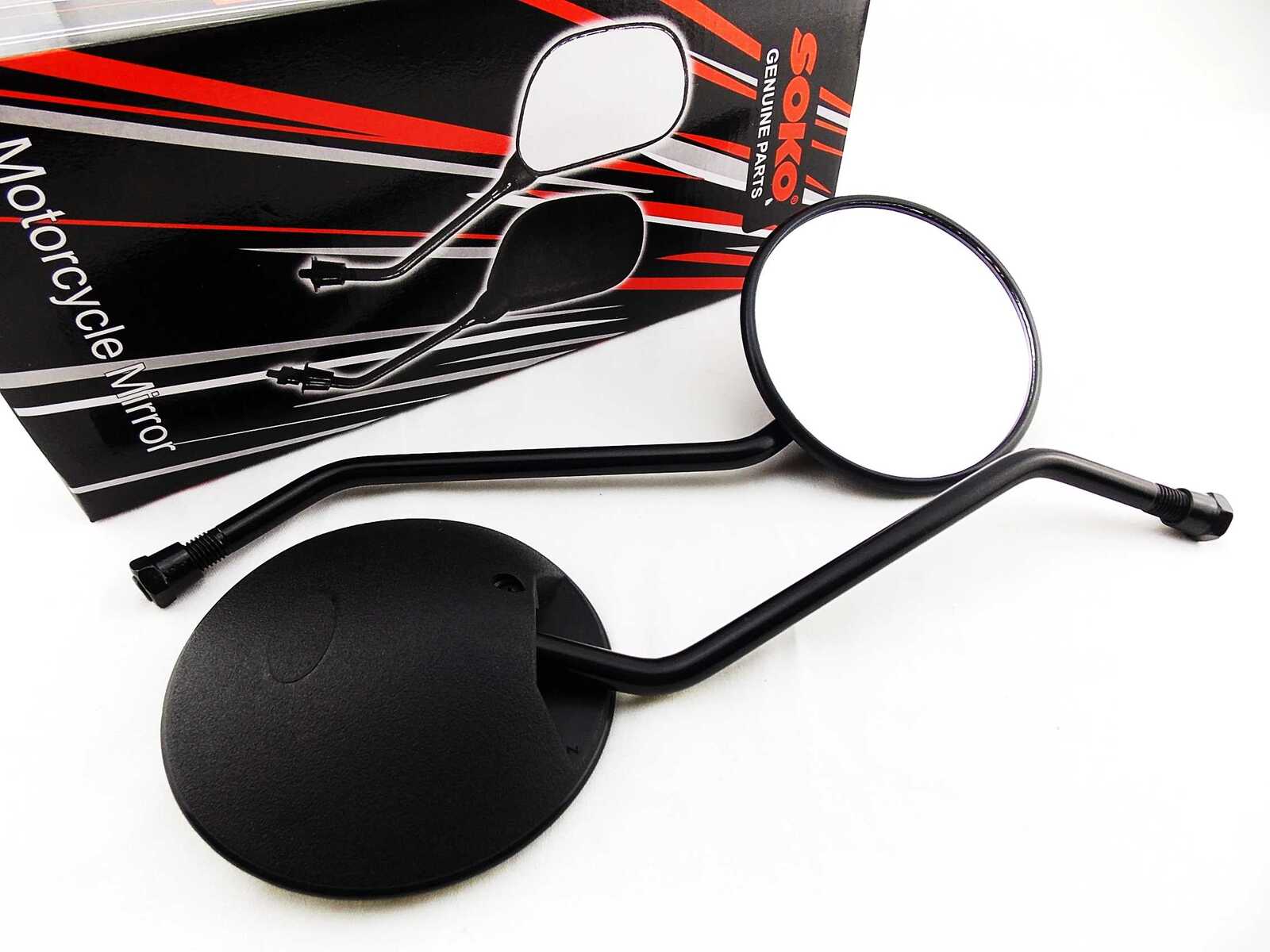 HONDA ST90 73-75 BLACK ROUND SOKO REAR VIEW MIRRORS