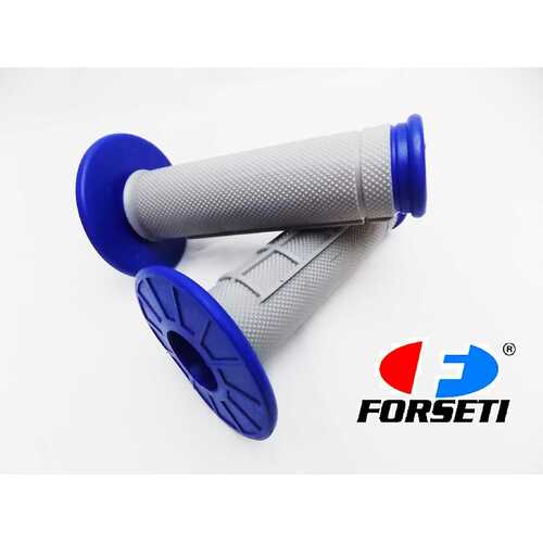 HONDA CR500 BLUE GREY FORSETI HAND GRIP SET HANDLEBAR GRIPS PAIR