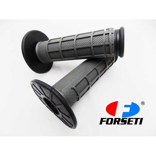 SUZUKI RM500 BLACK GREY FORSETI HAND GRIP SET HANDLEBAR GRIPS PAIR