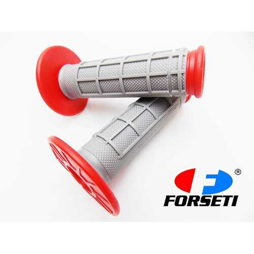 YAMAHA WR450 RED GREY FORSETI HAND GRIP SET HANDLEBAR GRIPS PAIR