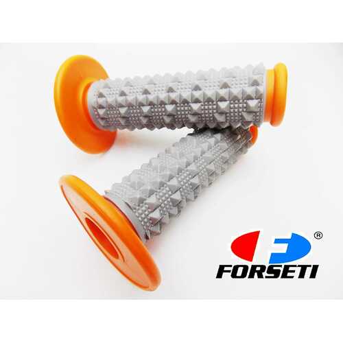 YAMAHA MX ENDURO TRAIL FORSETI ORANGE GREY DIAMOND TOP HANDLEBAR GRIP SET GRIPS
