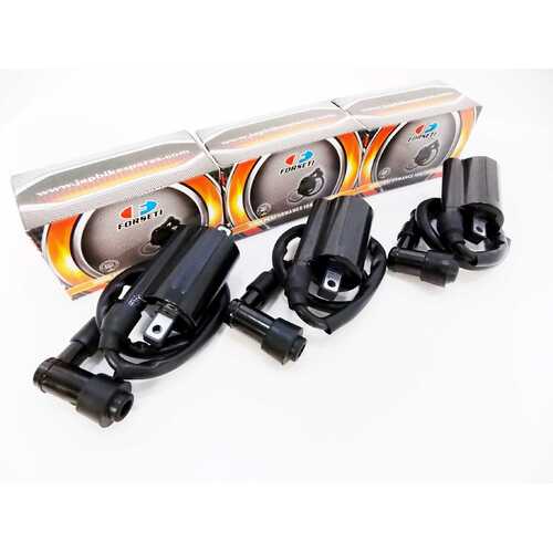 KAWASAKI H1 500 MACH III 69-75 FORSETI IGNITION COIL SPARK PLUG CAP ASSY SET OF 3