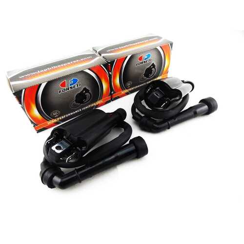 YAMAHA XV250 VIRAGO 89-01 FORSETI IGNITION COIL SPARK PLUG CAP ASSY SET OF 2