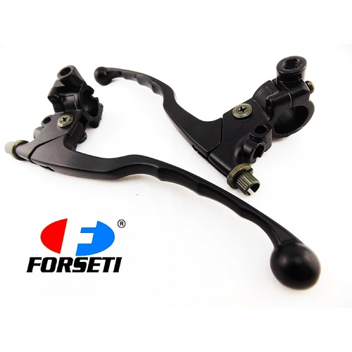YAMAHA TT600 83-84 BLACK FORSETI FRONT BRAKE & CLUTCH LEVER BRACKET ASSEMBLY