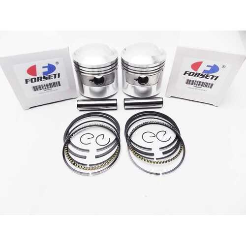 HONDA CB350G SUPER SPORT 1973 STD FORSETI PISTON SET 64mm RINGS PIN CLIPS