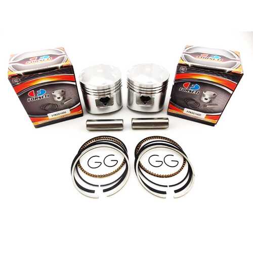 HONDA CB250N 80-82 0.5mm O/S FORSETI PISTON SET 62.50mm RINGS PIN CLIPS