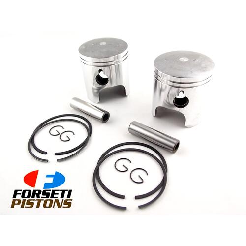 SUZUKI T500 69-75 1mm O/S FORSETI PISTON SET 71mm RINGS PIN CLIPS