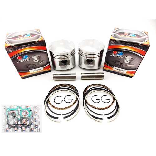 HONDA CB250T 78-79 0.5mm O/S FORSETI TOP END KIT 62.50mm PISTON RINGS GASKET