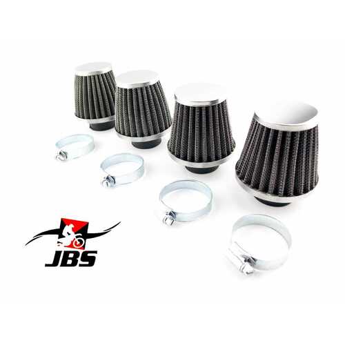 KAWASAKI KZ1100A 81-83 JBS PERFORMANCE 54mm CHROME POD AIR FILTER CLEANER SET 4