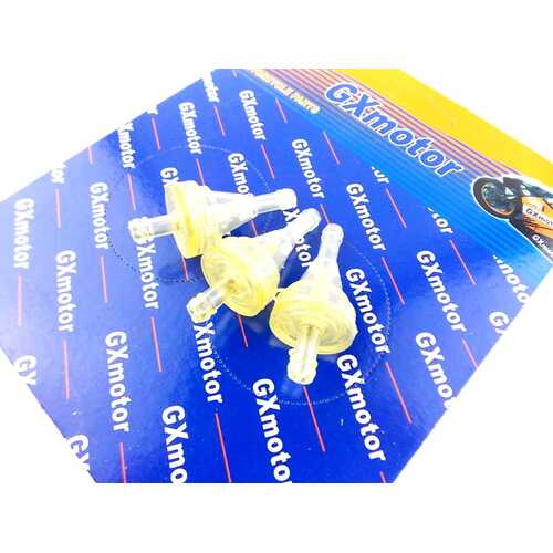 SET OF 3 GXMOTOR 1/4" / 7mm UNIVERSAL INLINE FUEL FILTER MOTORCYCLE ATV JETSKI