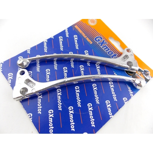 HONDA CT125 77-86 JBS FRONT BRAKE AND CLUTCH LEVER SET PAIR SILVER