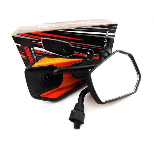 HONDA NT650 BROS MKII 90-93 BLACK ORANGE HEX SOKO MIRRORS