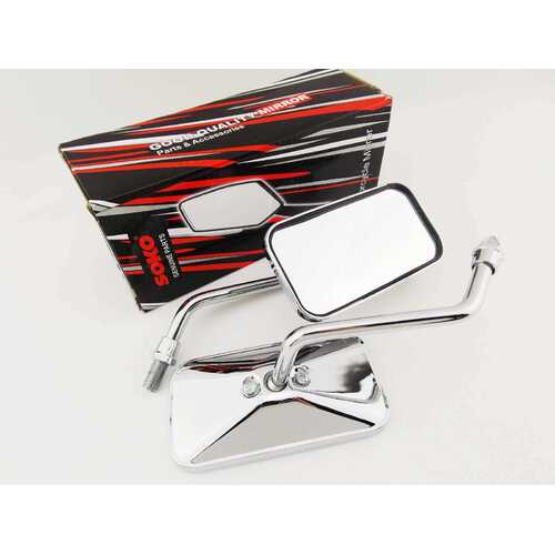 SUZUKI VS750 GL INTRUDER 88-91 CHROME RECTANGULAR SOKO REAR VIEW MIRRORS