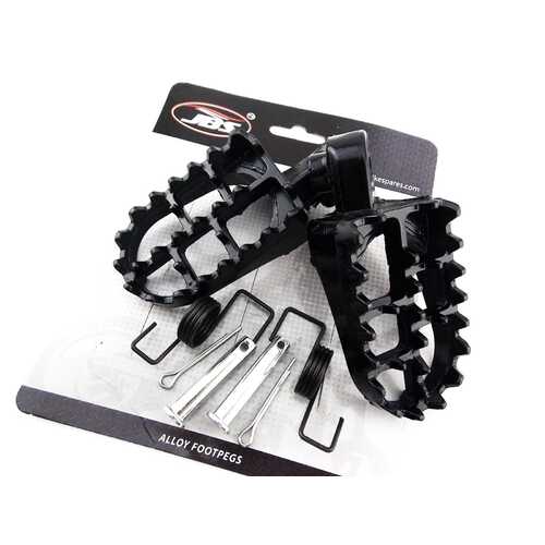 HONDA XR250 81-82 JBS BLACK FOOT PEG SET LEFT RIGHT PAIR FOOTPEGS REST