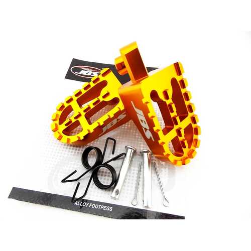 HONDA CRF50 05-15 JBS GOLD CNC BILLET ALLOY FOOT PEG SET PAIR FOOTPEGS REST