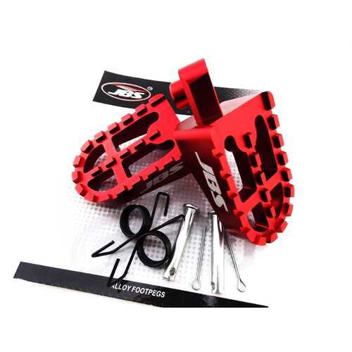 SUZUKI JR50 78-07 JBS RED CNC BILLET ALLOY FOOT PEG SET PAIR FOOTPEGS REST