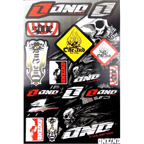 ONE INDUSTRIES MOTORCYCLE STICKER SHEET GRAPHICS SET DECAL KIT