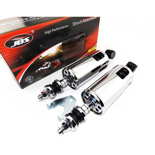 HARLEY DAVIDSON FLS SOFTAIL SLIM 12-17 JBS CHROME REAR SHOCK ABSORBERS
