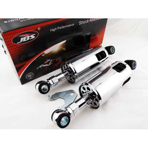 HARLEY DAVIDSON FLST HERITAGE SOFTAIL 89-90 JBS CHROME REAR SHOCK ABSORBERS