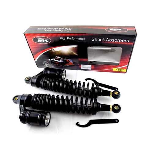 HONDA XL250 400mm JBS REAR AIR NITROGEN CELL SHOCK ABSORBERS BLK
