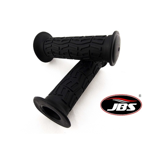 HONDA JBS UNIVERSAL BLACK MOTORCYCLE HAND GRIP SET HANDLEBAR GRIPS 22mm 7/8"