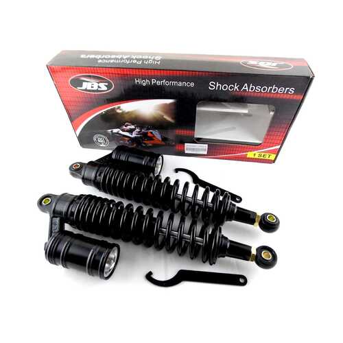 SUZUKI RM125 380mm JBS REAR AIR NITROGEN CELL SHOCK ABSORBERS BLK