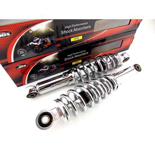 YAMAHA YZ80 74-75 280mm JBS CHROME REAR SHOCK ABSORBERS EYE TO EYE