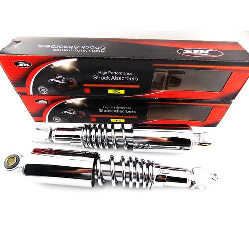 HONDA CB400F 317mm JBS CHROME REAR SHOCK ABSORBERS EYE TO CLEVIS