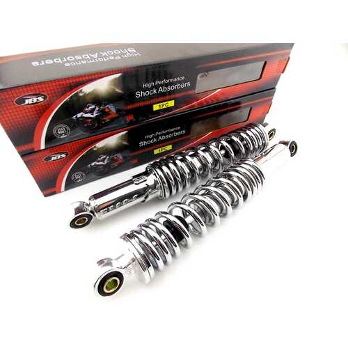 YAMAHA XS360 320mm JBS CHROME REAR SHOCK ABSORBERS EYE TO EYE