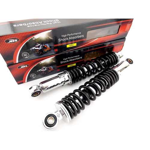 SUZUKI TS125/ER 320mm JBS BLACK/CHROME REAR SHOCK ABSORBERS EYE TO EYE