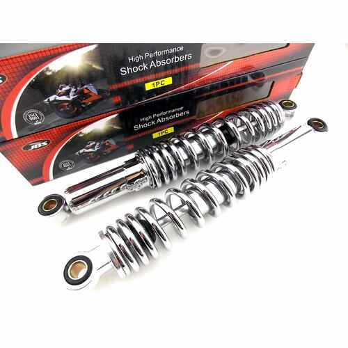 SUZUKI GS400 325mm JBS CHROME REAR SHOCK ABSORBERS EYE TO EYE NC