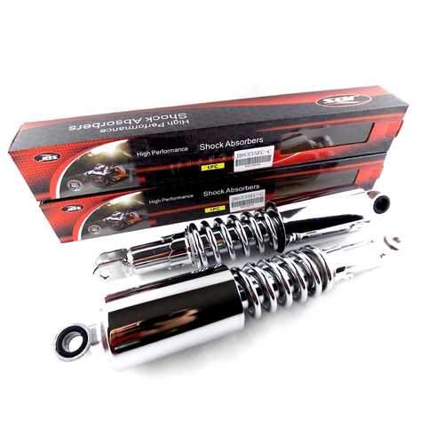 HONDA CN250 SPAZIO 335mm JBS CHROME REAR SHOCK ABSORBERS EYE TO CLEVIS