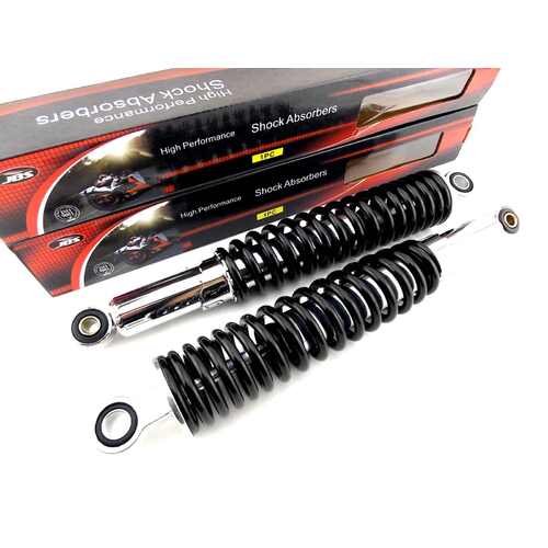 KAWASAKI KZ1000 350mm JBS BLACK/CHROME REAR SHOCK ABSORBERS EYE TO EYE NC
