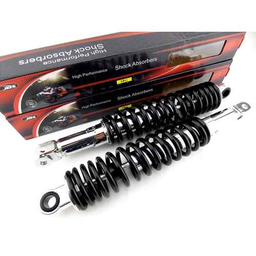 HONDA CB750 KZ DOHC 365mm JBS BLACK/CHROME REAR SHOCK ABSORBERS EYE TO CLEVIS NC