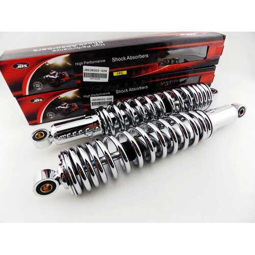 HONDA CR250M ELSINORE 365mm JBS CHROME REAR SHOCK ABSORBERS EYE TO EYE