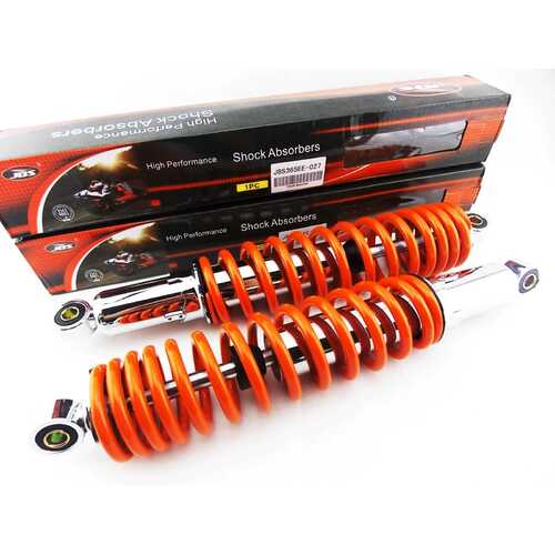 HONDA MR250 ELSINORE 365mm JBS ORANGE/CHROME SHOCK ABSORBERS EYE TO EYE
