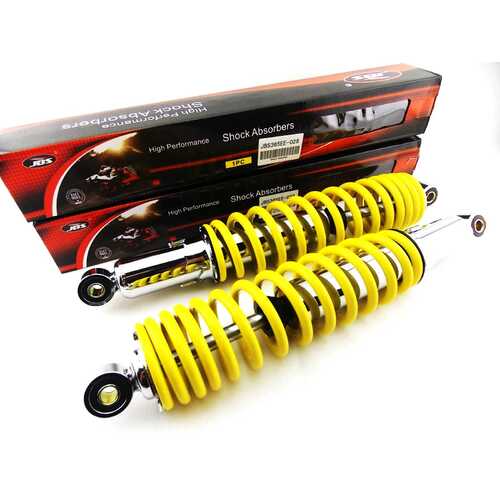 HONDA XL250K 365mm JBS YELLOW/CHROME SHOCK ABSORBERS EYE TO EYE