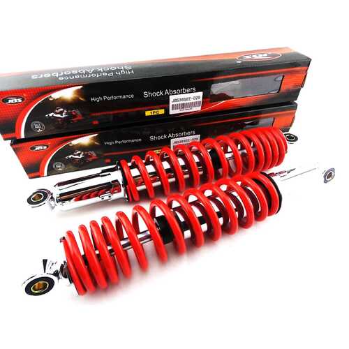 KAWASAKI KV250 AGI 83-88 365mm JBS RED/CHROME SHOCK ABSORBERS EYE TO EYE