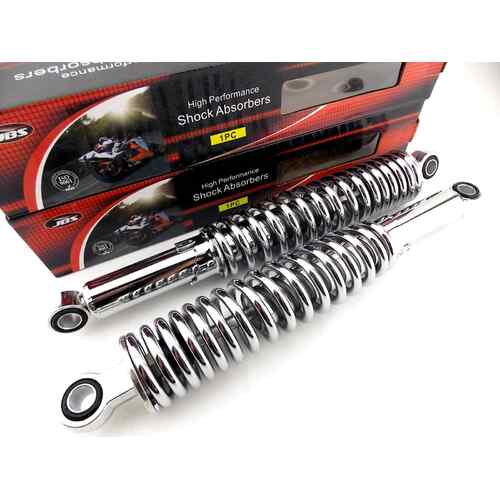 HONDA GB350 NC59 365mm JBS CHROME REAR SHOCK ABSORBERS EYE TO EYE