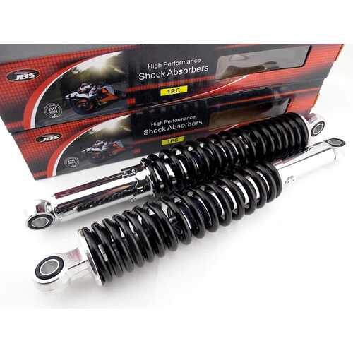 KAWASAKI KZ1300 365mm JBS BLACK/CHROME REAR SHOCK ABSORBERS EYE TO EYE