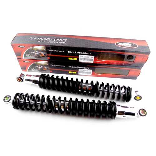 SUZUKI PE250 400mm BLACK/CHROME JBS REAR SHOCK ABSORBERS EYE TO EYE