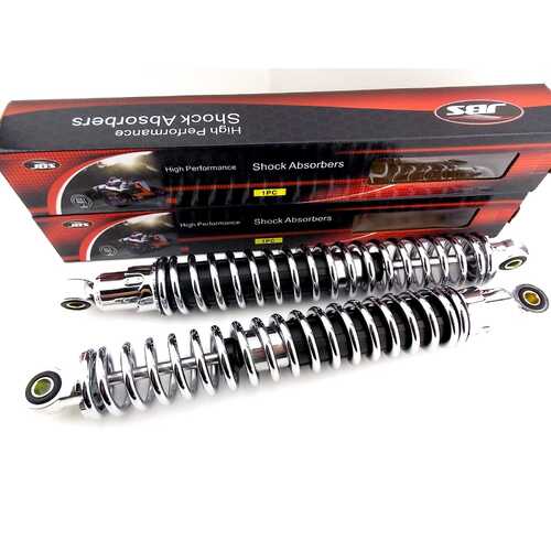 SUZUKI RM125 400mm CHROME JBS REAR SHOCK ABSORBERS EYE TO EYE