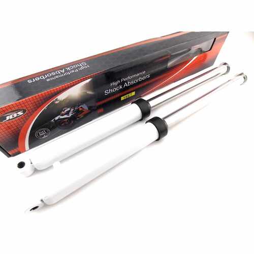 PY50 ALL YEARS JBS WHITE FRONT FORK LEG SET LH RH SUSPENSION SHOCKS