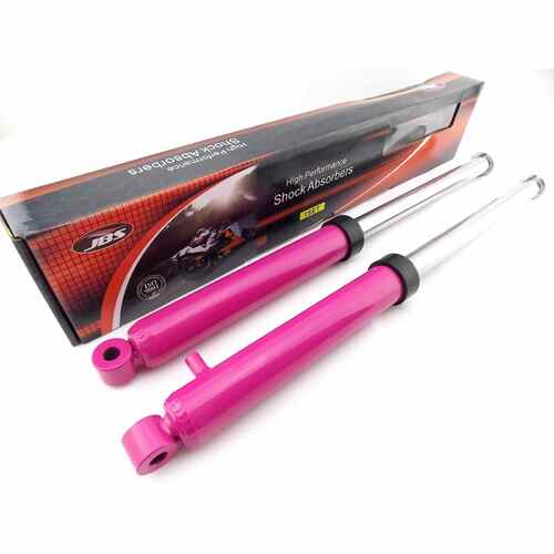 HONDA QR50 82-03 JBS PINK FRONT FORK LEG SET LH RH SUSPENSION SHOCKS